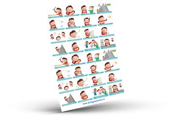 Stickervel met 32 stickers (10 velletjes)